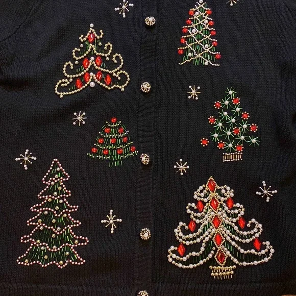 Lemon Grass Jeweled Holiday Sweater - Picture 3 of 8